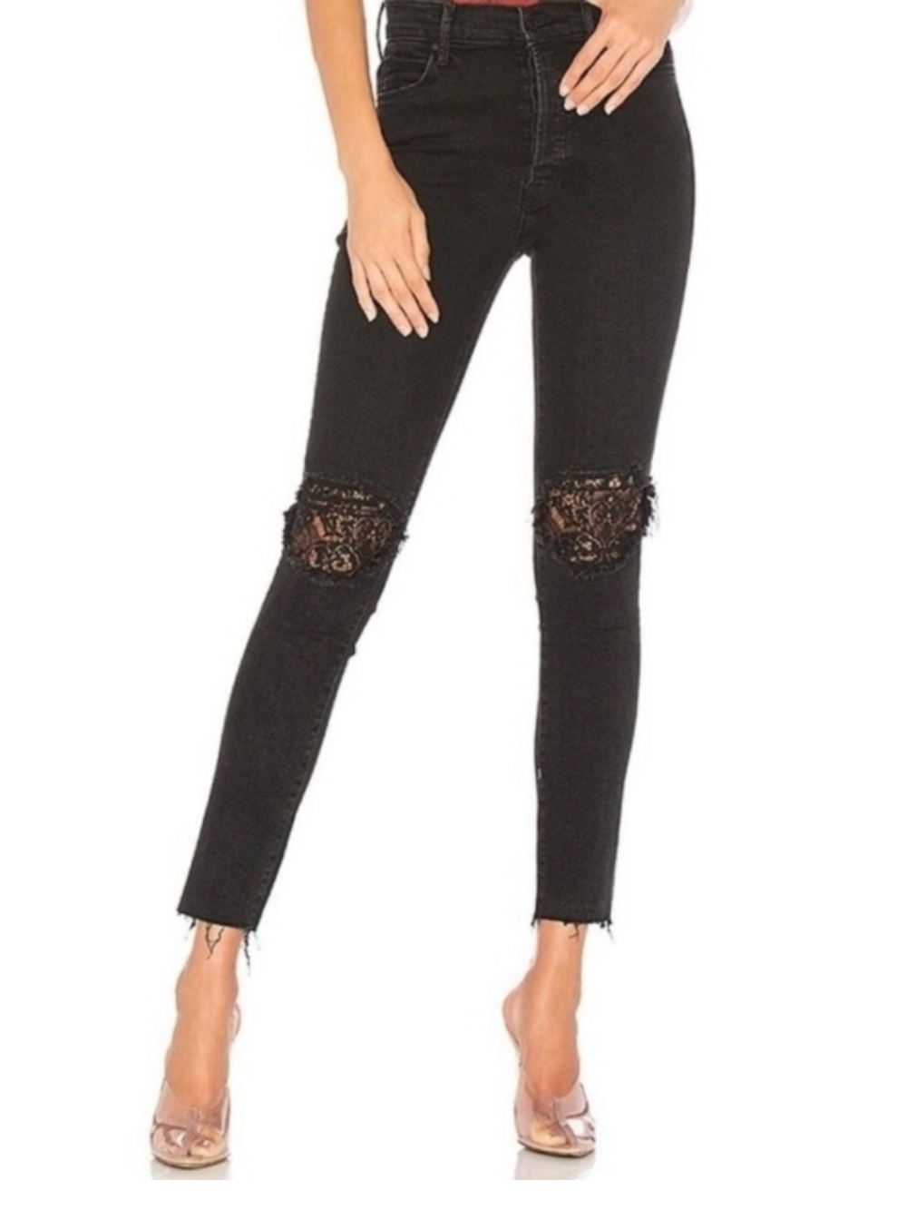 Mother Jeans The Super Stunner
Ankle Fray Baa Baa Black Sheep size 24